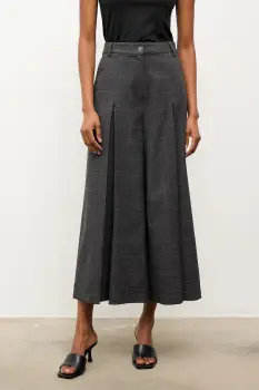 Answear.LAB pantaloni culoarea gri, lat, high waist imagine