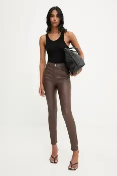 Answear.LAB pantaloni culoarea maro, mulata, high waist imagine