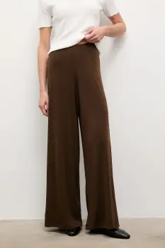 Answear.LAB pantaloni culoarea maro, neted imagine