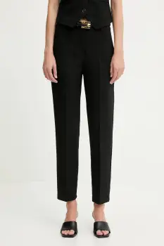 Answear.LAB pantaloni culoarea negru, drept, high waist imagine