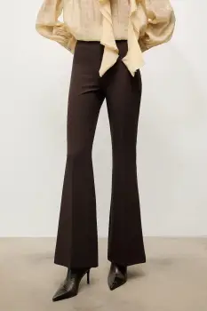 Answear.LAB pantaloni culoarea negru, evazati, high waist imagine