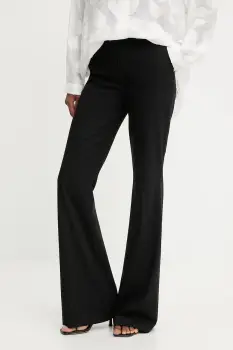 Answear Lab pantaloni culoarea negru, evazati, medium waist imagine