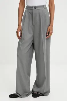 Answear Lab pantaloni culoarea negru, lat, high waist imagine