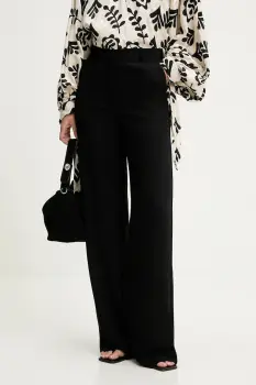 Answear.LAB pantaloni culoarea negru, lat, high waist imagine