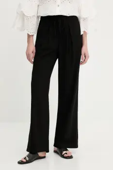 Answear Lab pantaloni culoarea negru, lat, high waist imagine