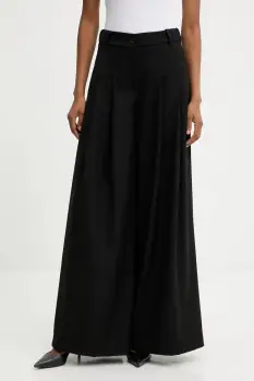 Answear.LAB pantaloni culoarea negru, lat, high waist imagine