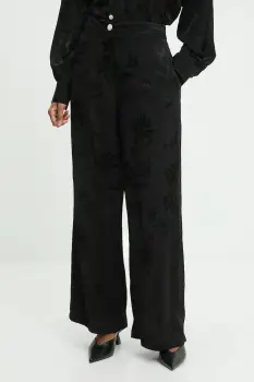 Answear.LAB pantaloni culoarea negru, lat, high waist imagine