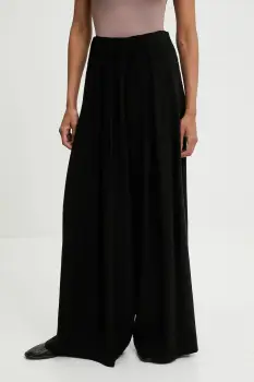 Answear Lab pantaloni culoarea negru, lat, high waist imagine