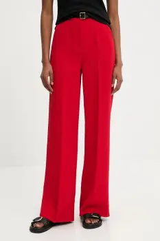 Answear.LAB pantaloni culoarea rosu, lat, high waist imagine