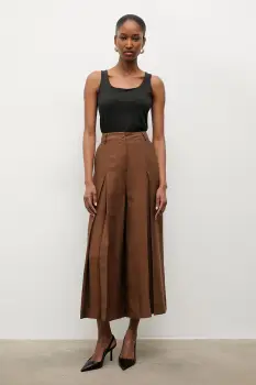 Answear.LAB pantaloni culottes pentru femei, cu lyocell imagine
