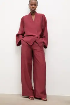 Answear.LAB pantaloni de dama cu lyocell imagine