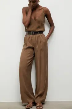 Answear.LAB pantaloni de dama din lyocell imagine