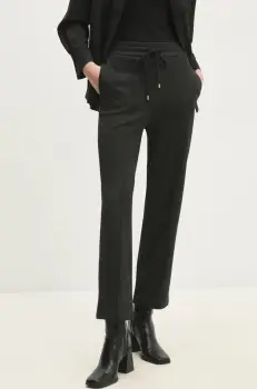 Answear Lab pantaloni de trening culoarea gri, neted imagine