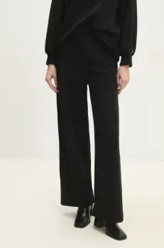 Answear Lab pantaloni de trening culoarea negru, neted imagine