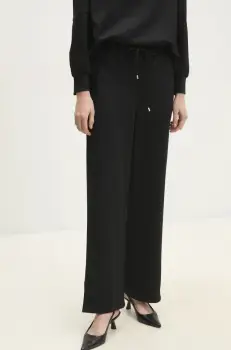 Answear Lab pantaloni de trening culoarea negru, neted imagine