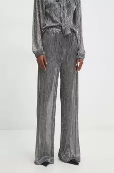 Answear Lab pantaloni femei, culoarea negru, drept, high waist imagine