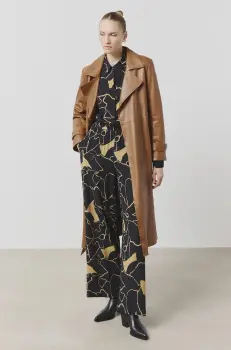 Answear Lab pantaloni femei, culoarea negru, lat, high waist imagine