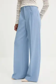 Answear.LAB pantaloni lat, high waist imagine
