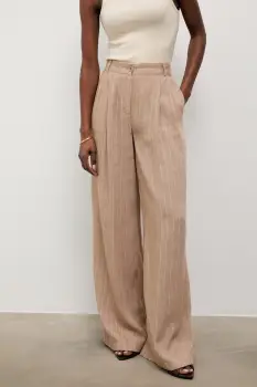 Answear.LAB pantaloni palazzo de dama cu amestec de in imagine