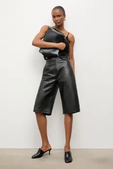 Answear.LAB pantaloni pentru femei, din piele MADDIE Unscripted Collection imagine