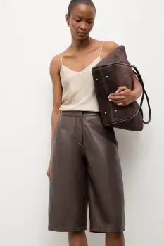 Answear.LAB pantaloni pentru femei, din piele MADDIE Unscripted Collection imagine