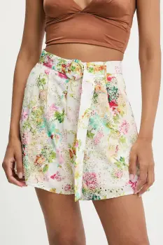 Answear Lab pantaloni scurti culoarea bej, modelator, high waist imagine