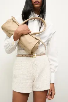 Answear.LAB pantaloni scurti culoarea bej, modelator, high waist imagine