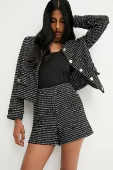 Answear.LAB pantaloni scurti culoarea negru, modelator, high waist imagine