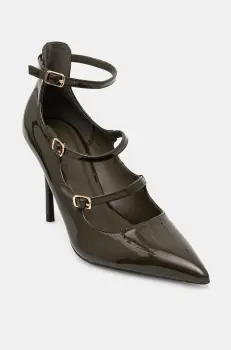 Answear Lab pantofi cu toc culoarea verde imagine