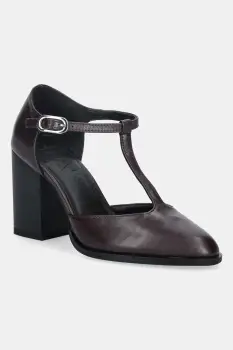 Answear.LAB pantofi de piele culoarea bordo, cu toc drept imagine