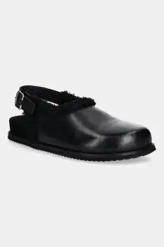 Answear.LAB papuci din piele culoarea negru imagine