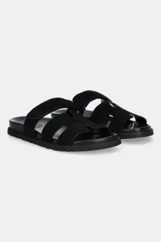 Answear Lab papuci din piele culoarea negru imagine