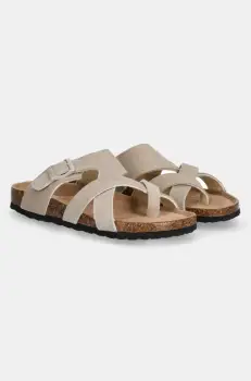 Answear Lab papuci din piele femei, culoarea bej imagine