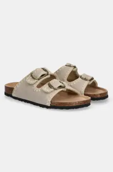 Answear Lab papuci din piele femei, culoarea bej imagine