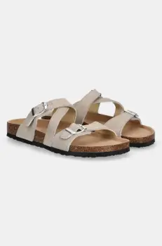 Answear Lab papuci din piele femei, culoarea bej imagine