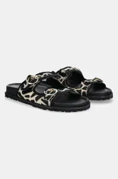 Answear Lab papuci din piele femei, culoarea negru imagine