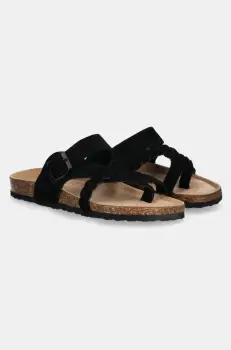 Answear Lab papuci din piele femei, culoarea negru imagine