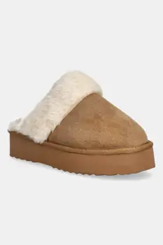 Answear.LAB papuci din piele intoarsa culoarea maro imagine