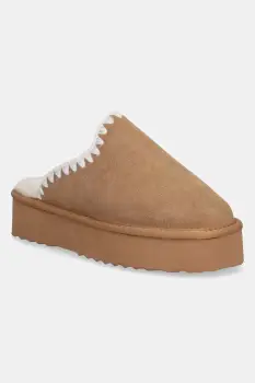 Answear.LAB papuci din piele intoarsa culoarea maro imagine