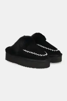 Answear Lab papuci din piele intoarsa culoarea negru imagine