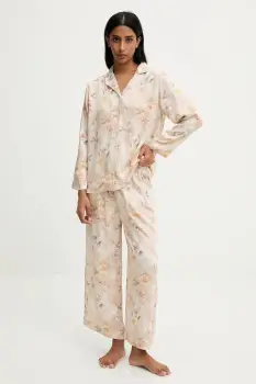 Answear Lab pijama culoarea bej imagine