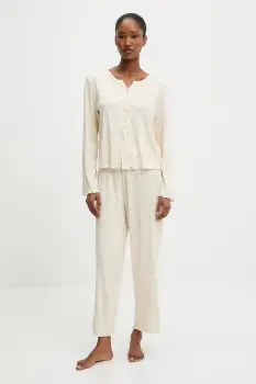 Answear Lab pijama culoarea bej imagine