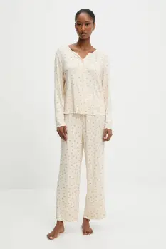 Answear Lab pijama culoarea bej imagine