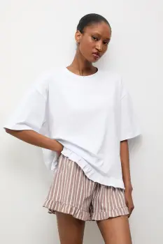 Answear.LAB pijama culoarea maro imagine