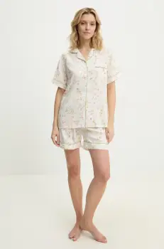 Answear Lab pijama femei, culoarea bej imagine