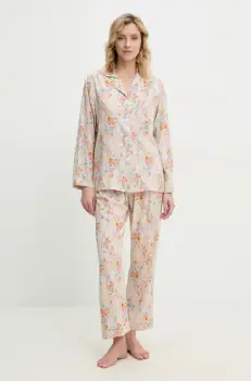 Answear Lab pijama femei, culoarea bej imagine