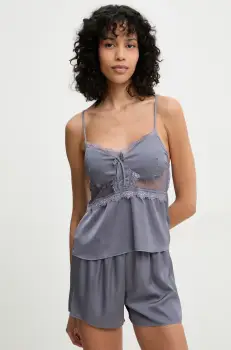 Answear Lab pijama femei, culoarea gri imagine