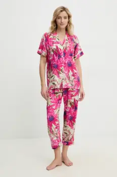 Answear Lab pijama femei, culoarea roz imagine