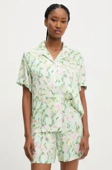 Answear Lab pijama femei, culoarea verde imagine