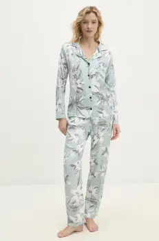 Answear Lab pijama femei, culoarea verde imagine